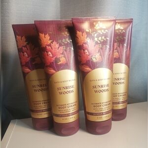 BBW SUNRISE WOODS ULTIMATE HYDRATION BODY CREAM X4